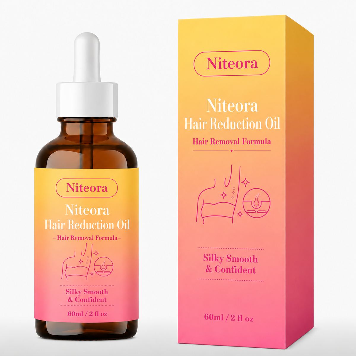 🔥LAST DAY 60% OFF Lunarlumi Hair Reduction Oil 60 ml – Permanent Hair Removal Oil