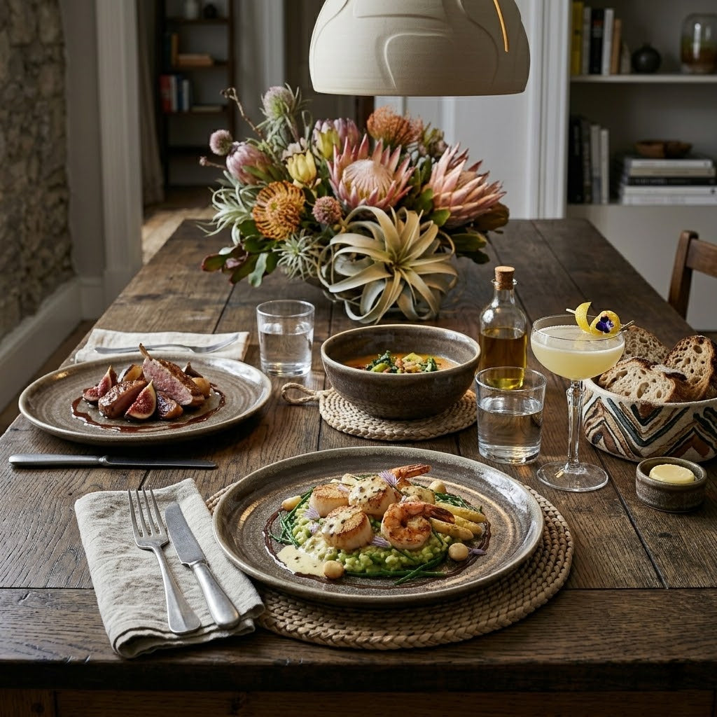 Coffee Kiln-Glazed Shallow Plate