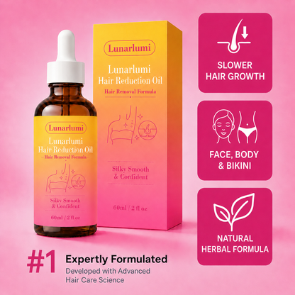 🔥LAST DAY 60% OFF  Lunarlumi Hair Reduction Oil 60 ml – Permanent Hair Removal Oil