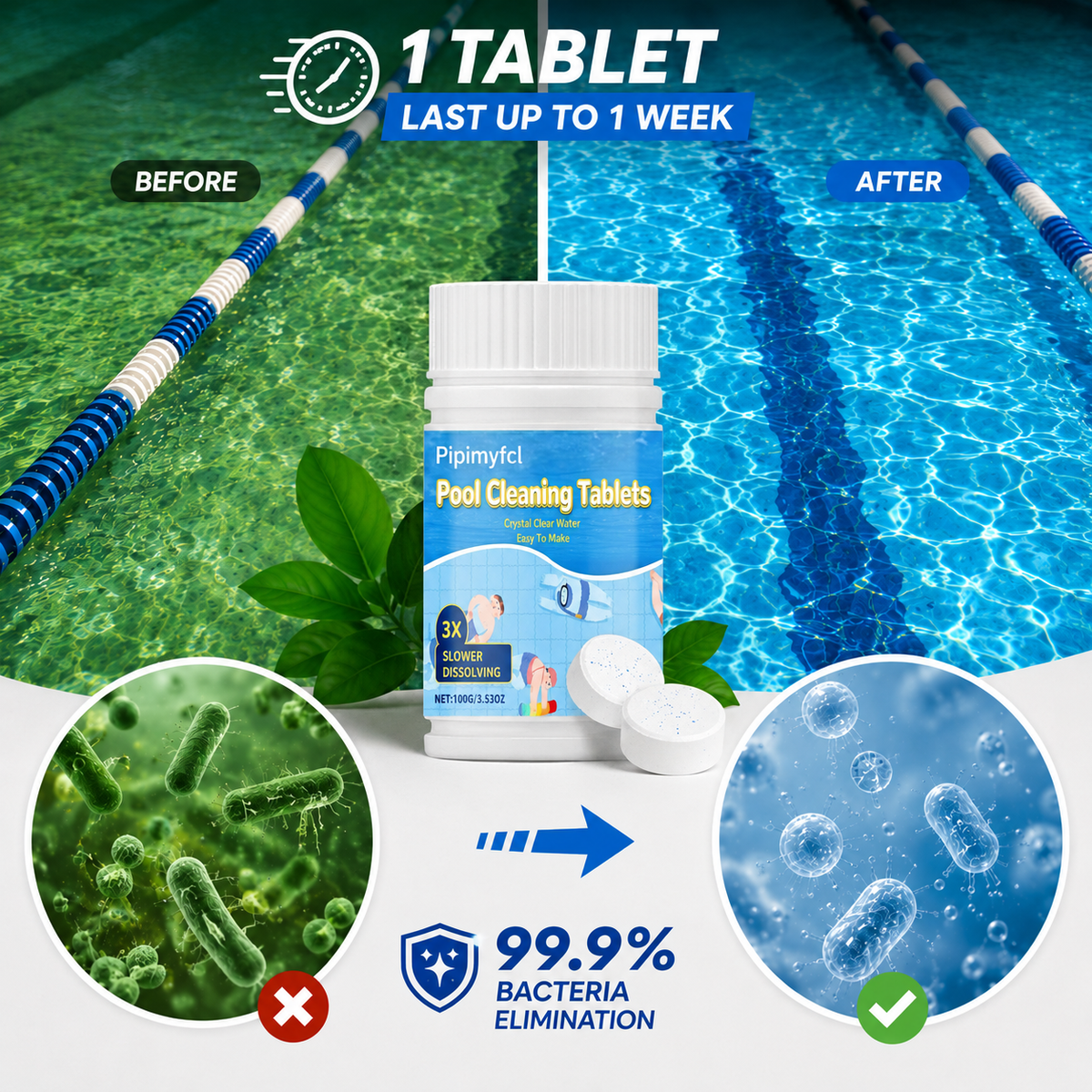 The Next-Gen Pool Purifier is here ✨ 2X Stronger Algae Control, Gentle & Safe for Kids! 👨‍👩‍👧‍👦