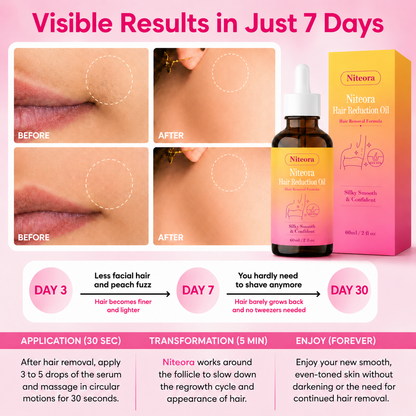 🔥LAST DAY 60% OFF Lunarlumi Hair Reduction Oil 60 ml – Permanent Hair Removal Oil